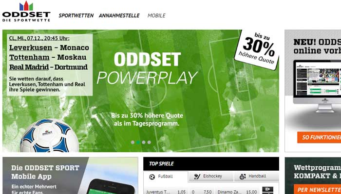 Oddset Sportwetten in Deutschland